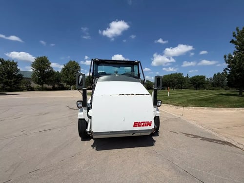 2015 Elgin Pelican NP street sweeper front view